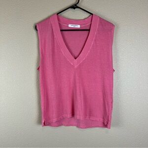 perfectwhitetee margot sleeveless v-neck tank pink